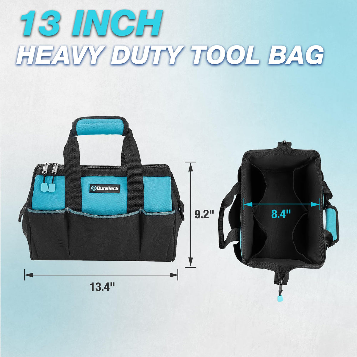 Exterior pockets on the DURATECH bag provide fast access to frequently used tools.