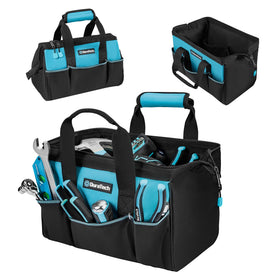 DURATECH 13-inch tool bag front view with nine pockets for quick tool access.