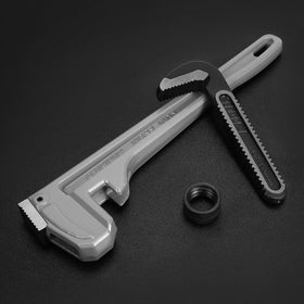 DURATECH 18-inch aluminum pipe wrench ergonomic handle for comfortable use.