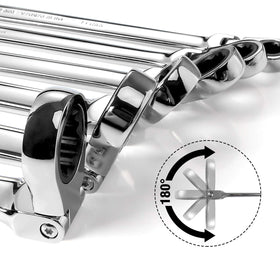DURATECH 180-degree rotating flex heads enable precise angles.