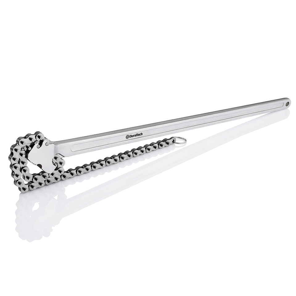 DURATECH 24-Inch chain wrench extended-handle for increased leverage.