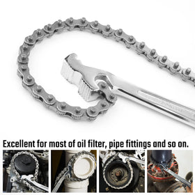 DURATECH 24-Inch chain wrench long handle provides leverage to save effort.
