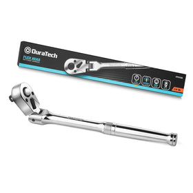 DURATECH 3/8-inch flex-head ratchet with chrome finish for hard-to-reach fasteners.
