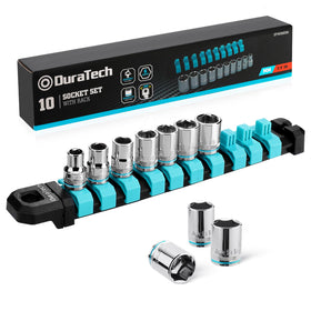 Duratech 3/8in drive socket set 8mm with durable Cr-V steel for precise fits