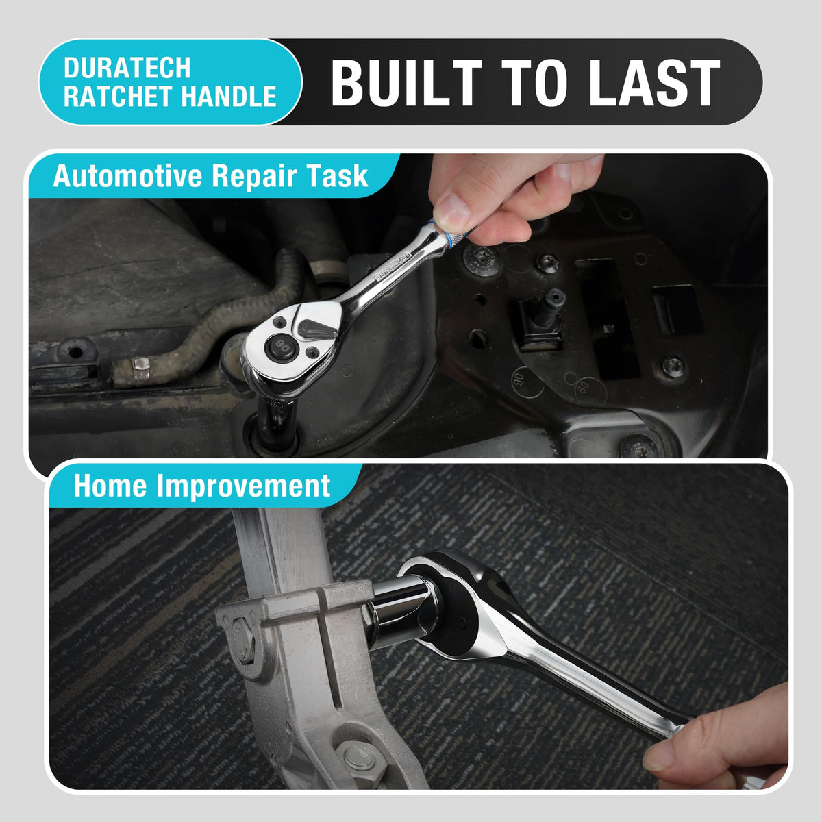 DURATECH polished chrome finish resists corrosion and cleans easily