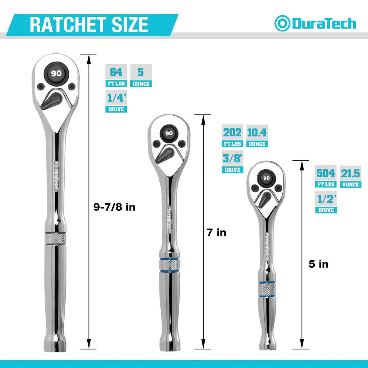 DURATECH three-eighths-inch drive ratchet for versatile automotive tasks