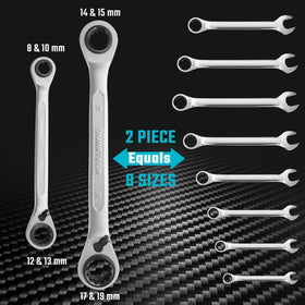 Duratech 4-in-1 reversible ratcheting box wrench 10mm end suited for automotive tasks.