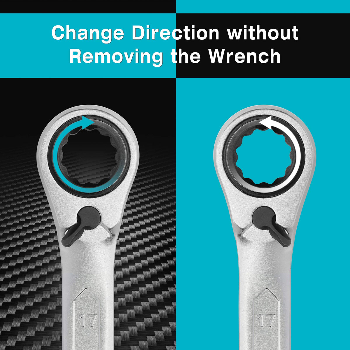 Duratech 4-in-1 reversible ratcheting box wrench 13mm end for compact, precise fastening.