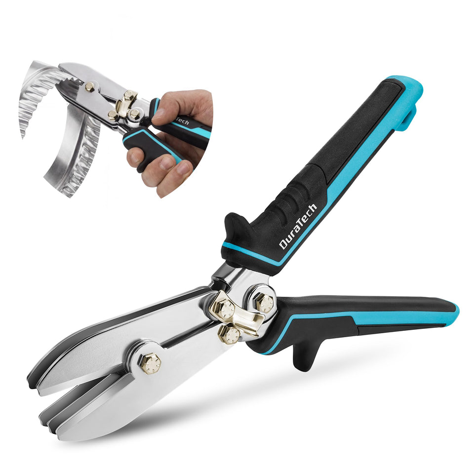 Duratech 5-blade crimper closeup showing precise blades for quick crimps.