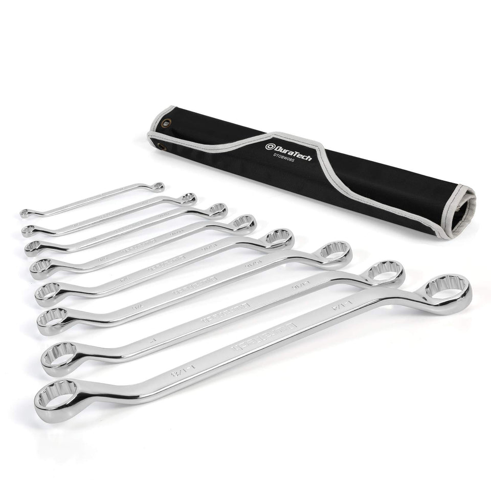 DURATECH 50-degree offset wrench set enables easier access in tight spaces.