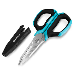DURATECH 6.5-inch electrician scissors with a compact design for tight spaces.