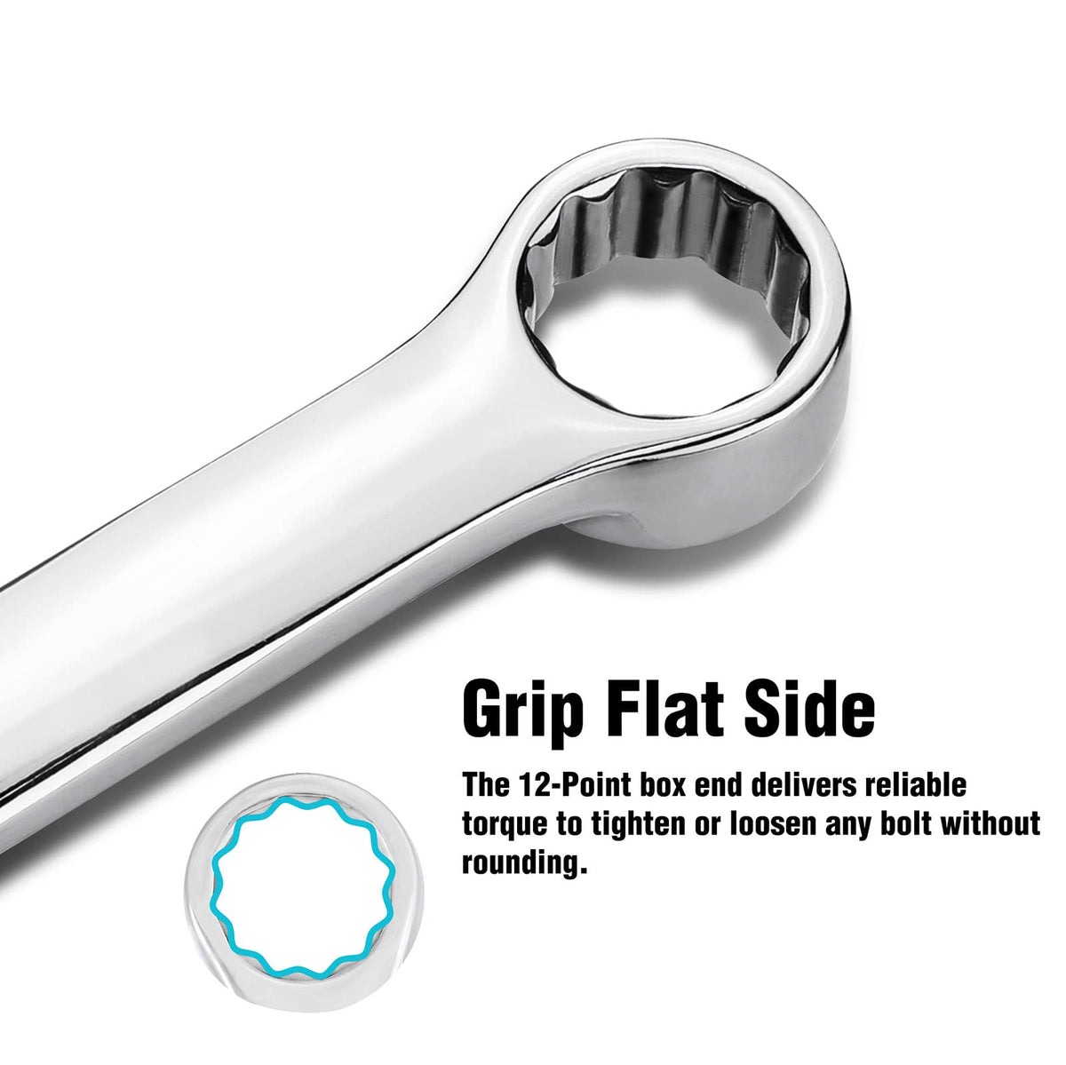 DURATECH 72-tooth ratchet gear enables smooth operation and precise turns.