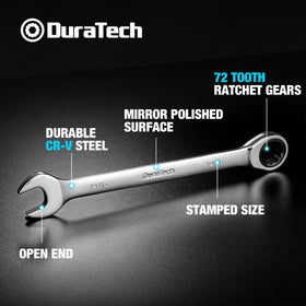 DURATECH 72-tooth ratcheting gears enable precise turns in tight spaces