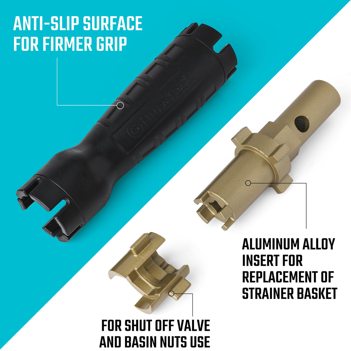 DURATECH anti-slip texture close-up emphasizes secure grip.