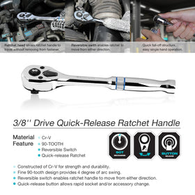 DURATECH 90-tooth ratchet close-up shows precise action