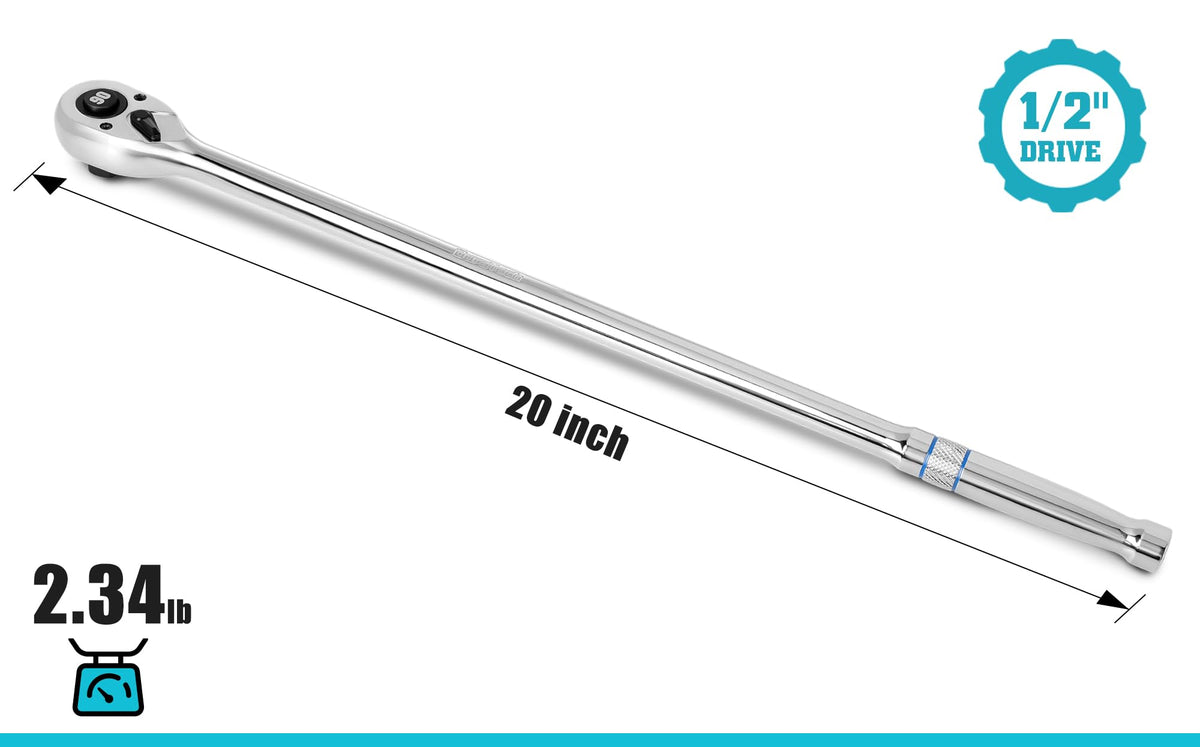 DURATECH 90-tooth teardrop head ratchet provides precise motion in confined areas