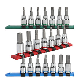 Duratech Allen bit socket set with Torx sockets for 3/8-inch drive, ideal for automotive work.