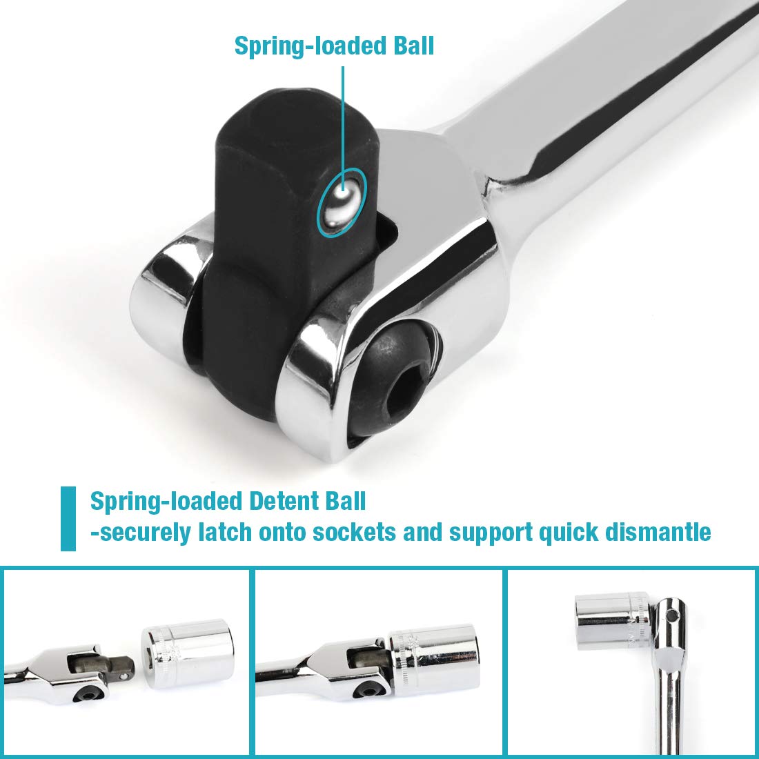 DURATECH 15-inch bar provides extended leverage for tough loosening tasks.