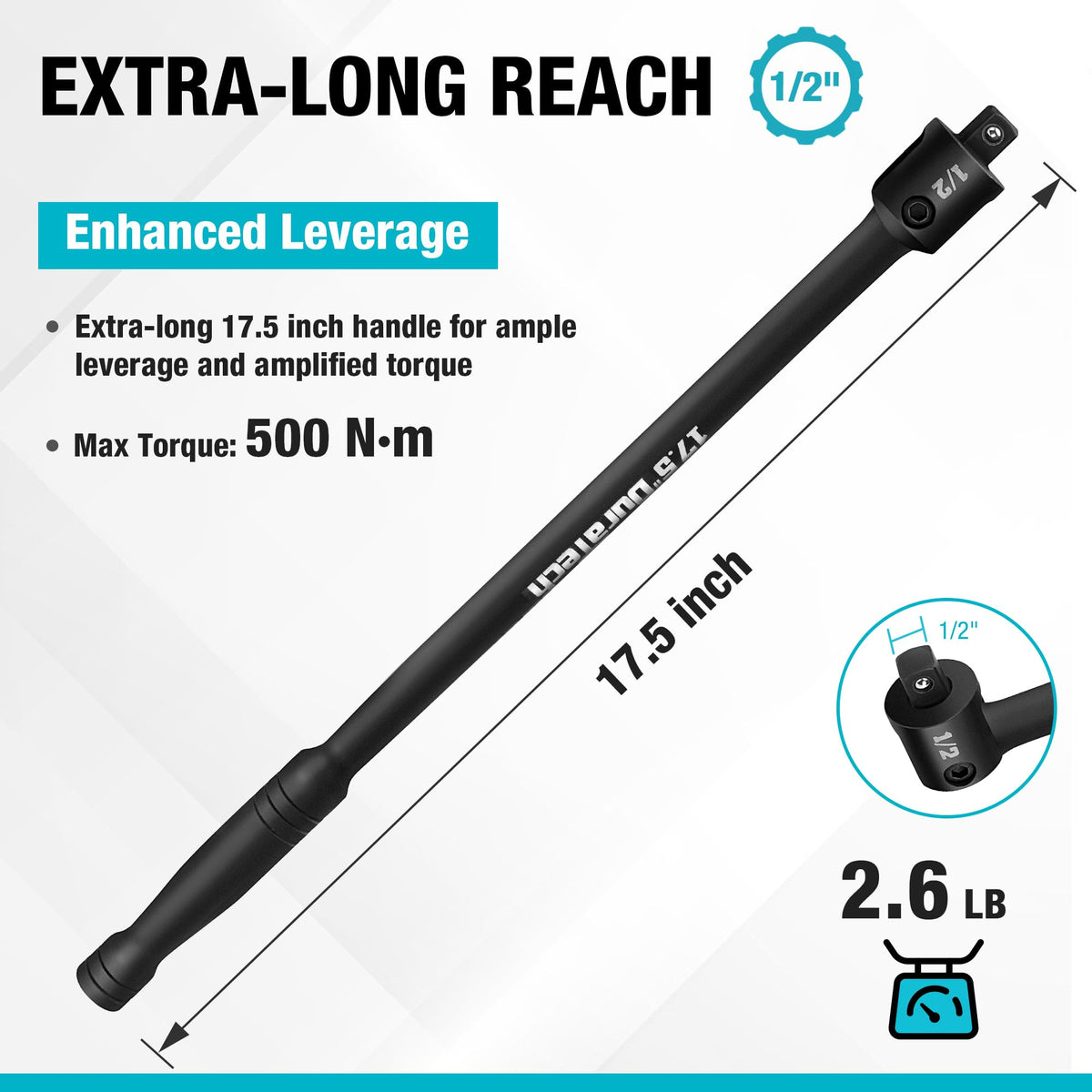 DURATECH CR-MO head highlights hardness for heavy-duty loosening