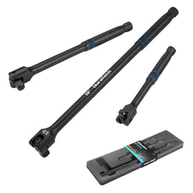 DURATECH breaker bar set with rotatable head for versatile leverage in tight spaces.