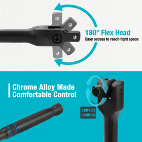 DURATECH three‑eighths drive bar for improved reach around obstacles.