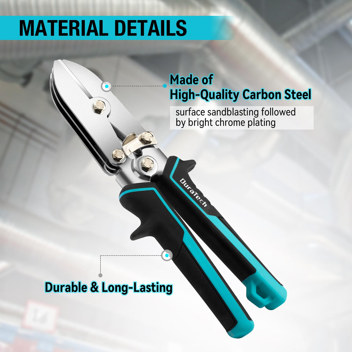 Duratech carbon steel construction ensures lasting durability.