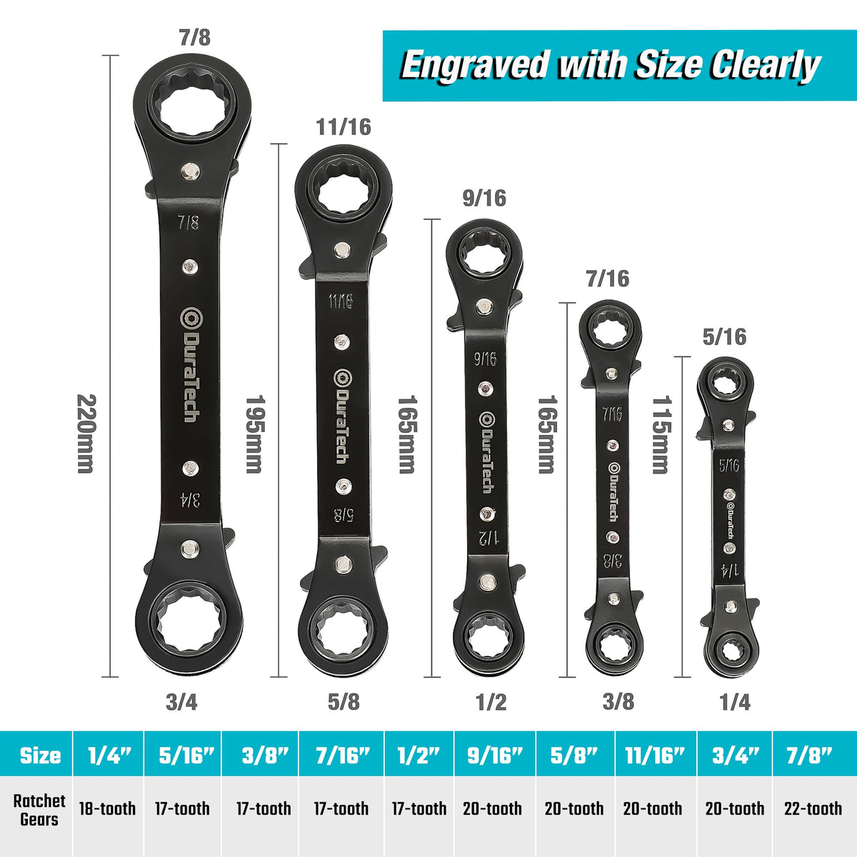 Duratech heavy-duty carbon steel construction for durability.