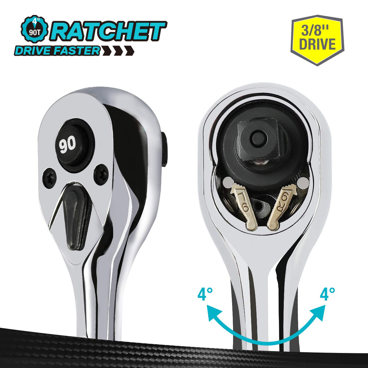 DURATECH chrome alloy finish indicates durable, easy-to-clean surface