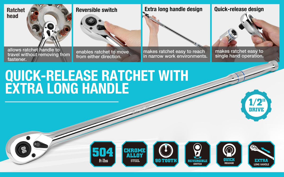 DURATECH chrome alloy steel body withstands high torque and daily use