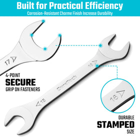 DURATECH chrome-plated wrenches finish emphasizes rust resistance