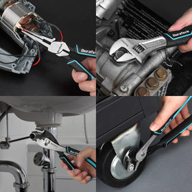 Duratech chrome-vanadium finish detail highlights durable construction and corrosion resistance.