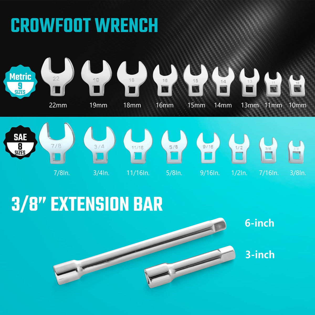 Chrome vanadium steel wrenches resist rust and daily use