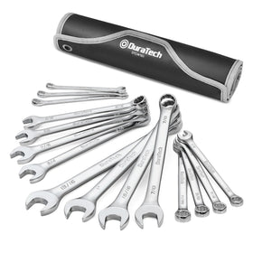 DURATECH combination wrench set roll pouch with organized wrenches for quick access