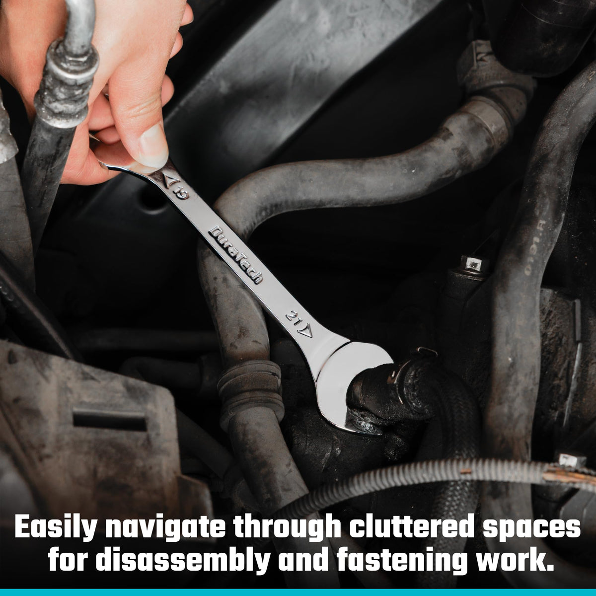 DURATECH 16-piece wrench kit designed for automotive, bike, and general repairs.