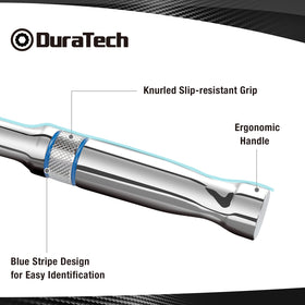 DURATECH compact tool in hand for efficient work in confined spaces.