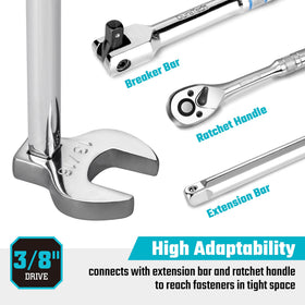 Duratech crowfoot wrench set includes EVA foam organizer for tidy storage