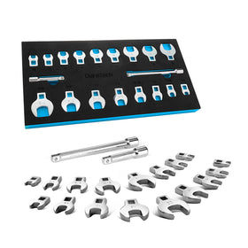 DURATECH crowfoot wrench set with 3/8 in drive for hard-to-reach fasteners