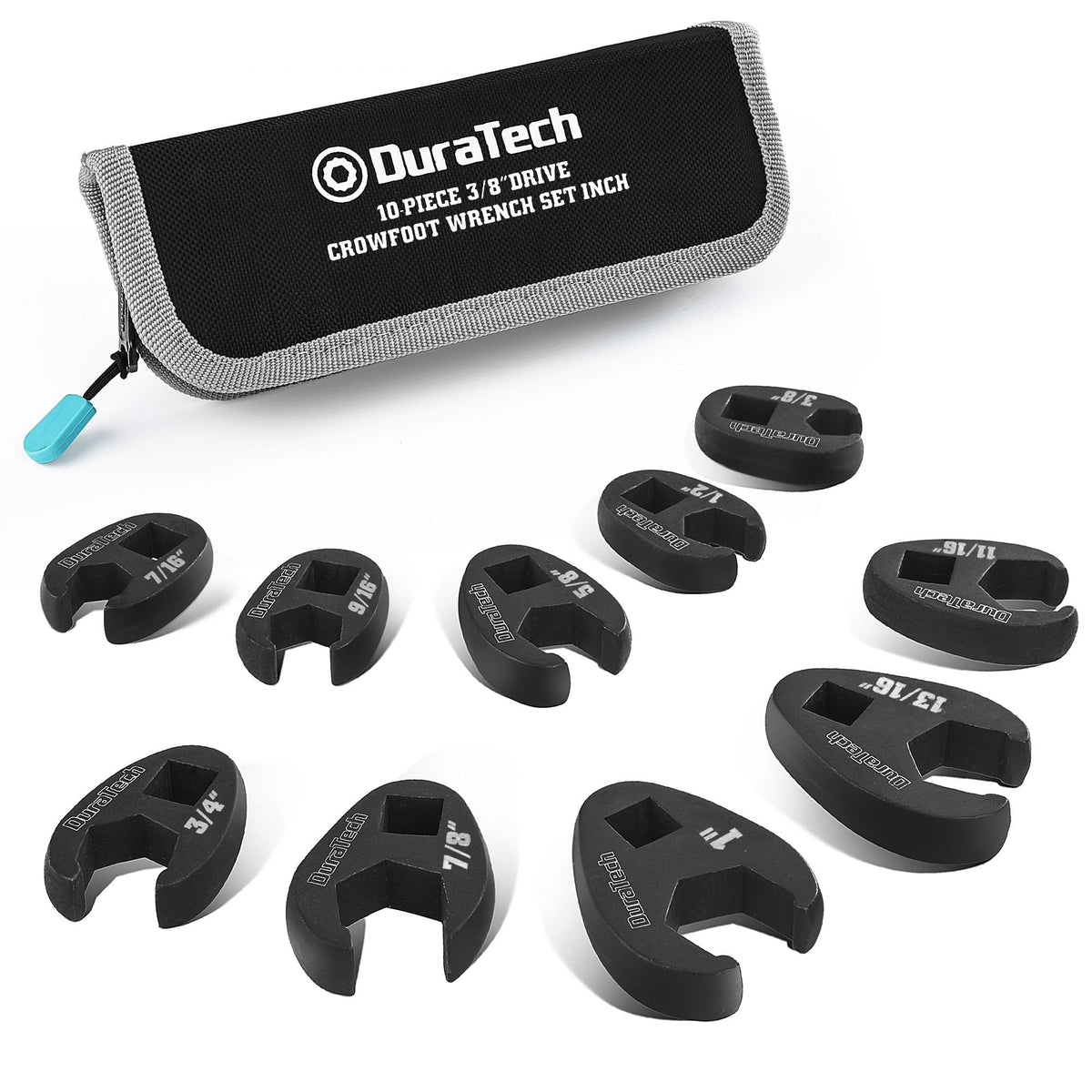 DURATECH crowfoot wrench set for hard-to-reach SAE fittings in tight spaces.