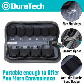 DURATECH includes zippered bag for organized transport and on-site use.