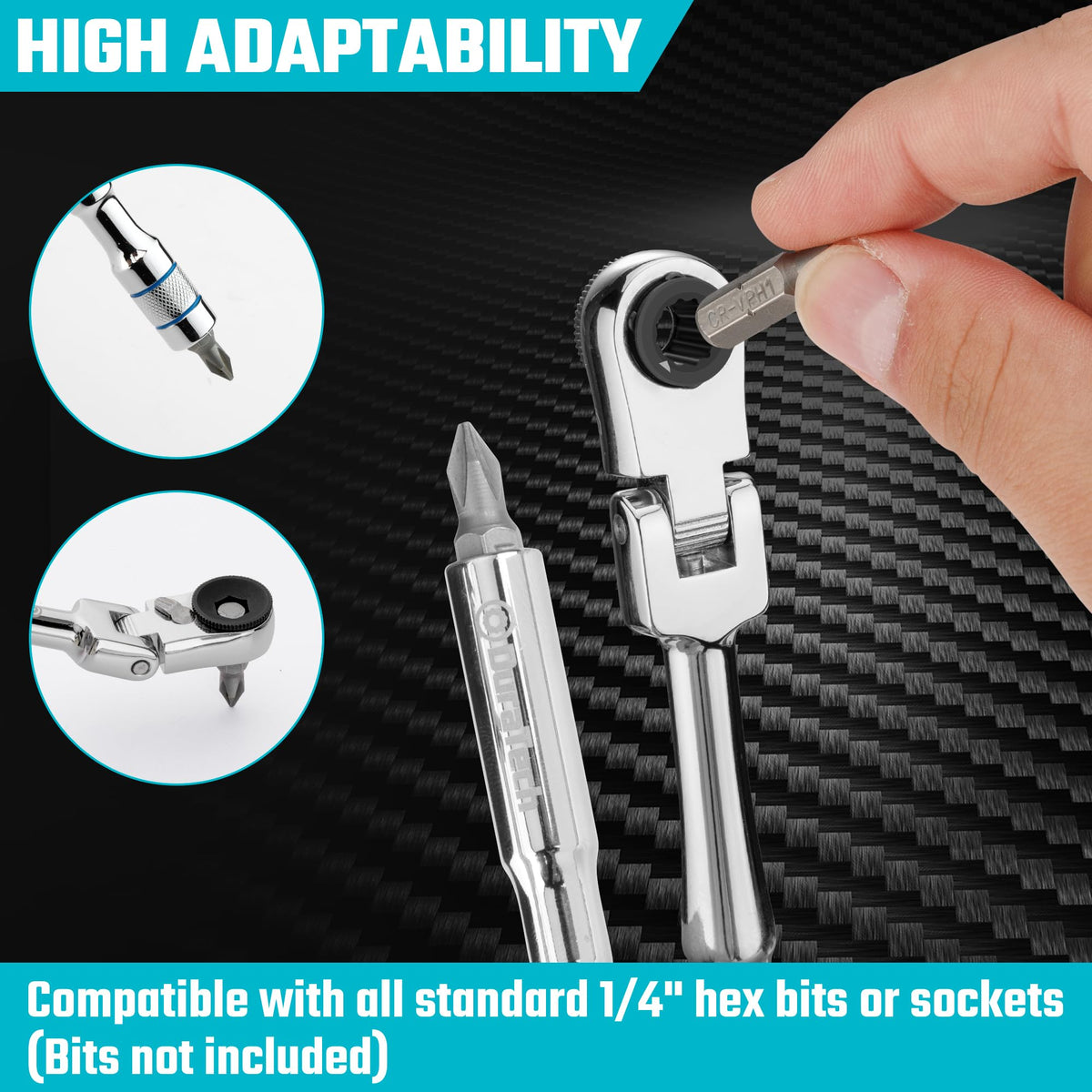 Duratech detent-ball bit holder ensures bits stay in place during work