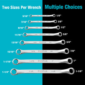 DURATECH double 12-point box end grips fasteners securely in confined areas.