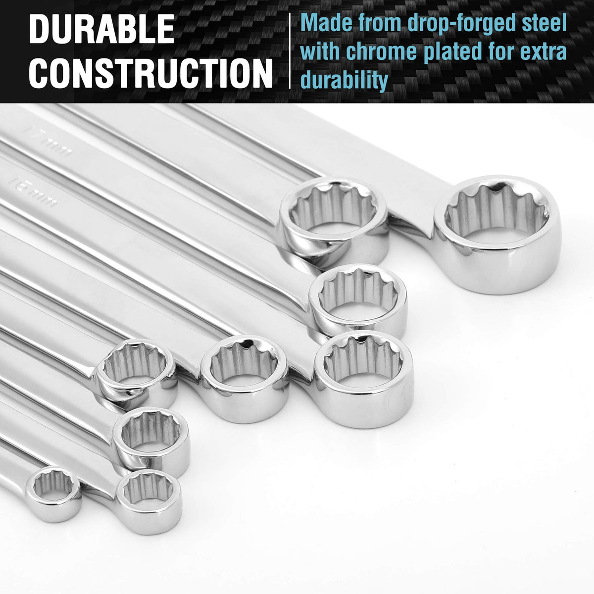 DURATECH double box-end wrenches for versatile tightening options.