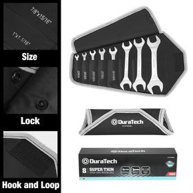 DURATECH double-open-end design offers versatile fastener grip.