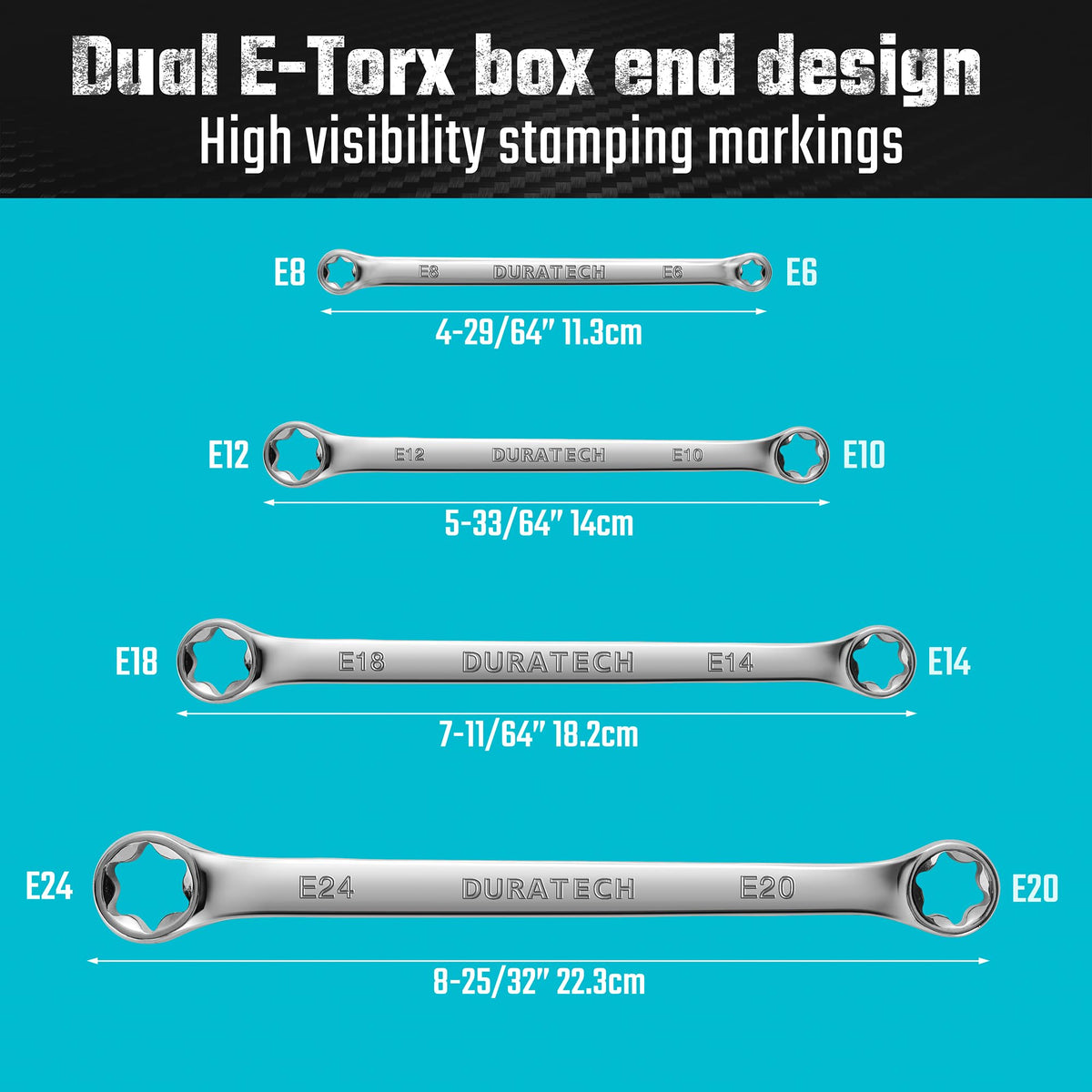 DURATECH dual-box design saves space on the wrench rack