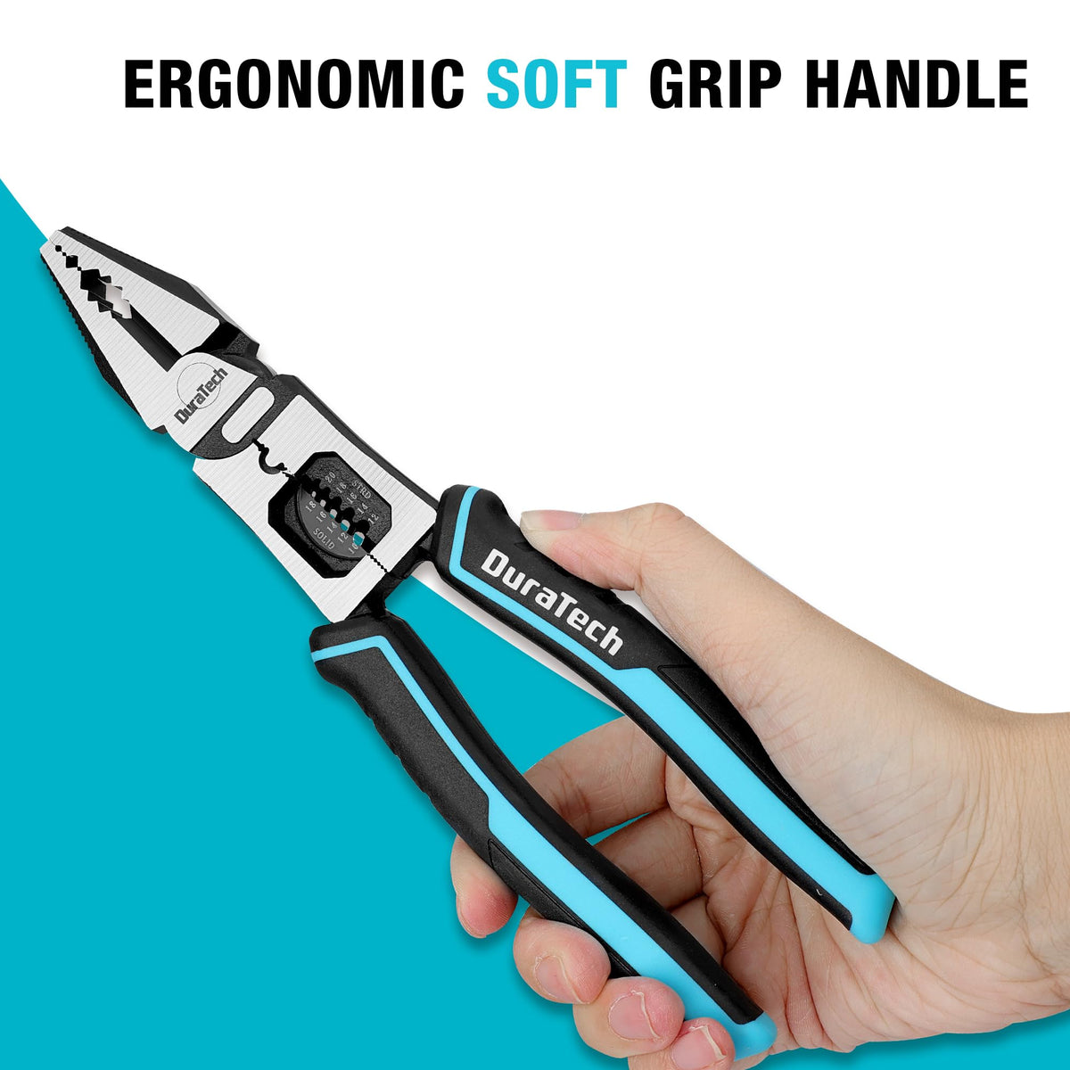 DURATECH ergonomic non-slip handle close-up for comfortable grip