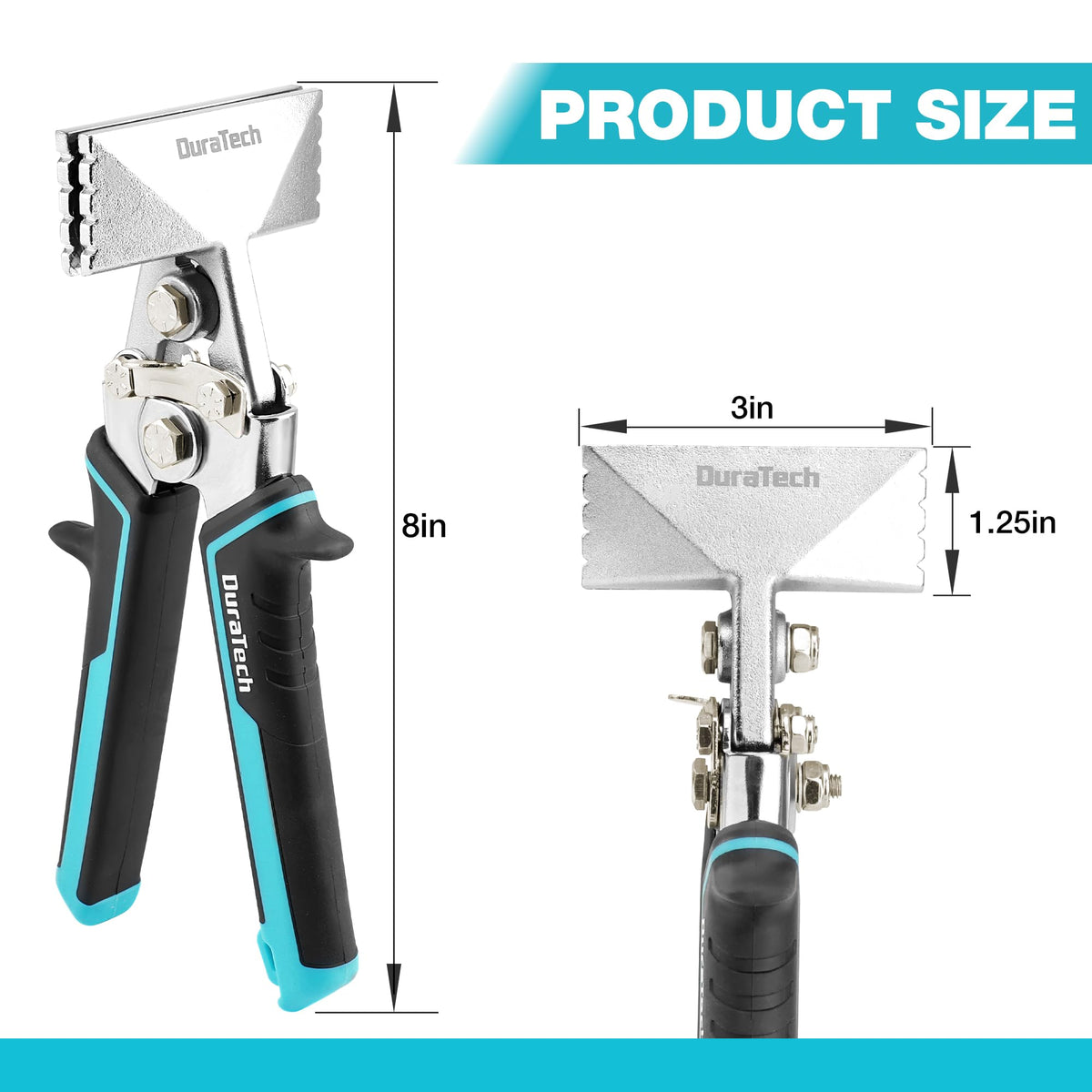 Duratech ergonomic TPR handle provides comfortable grip and reduces fatigue