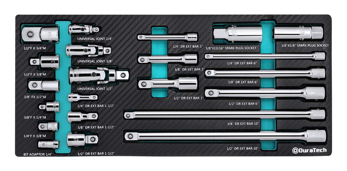 DURATECH extension bars for 1/4 drive with long reach