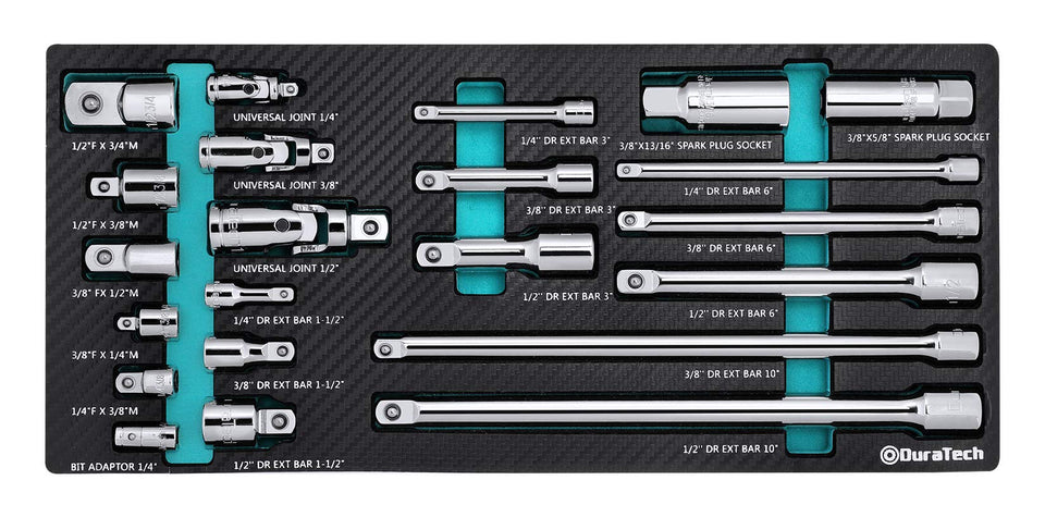 DURATECH extension bars for 1/4 drive with long reach