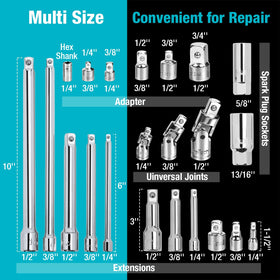 DURATECH 3/8 drive extension bars reach tight spaces