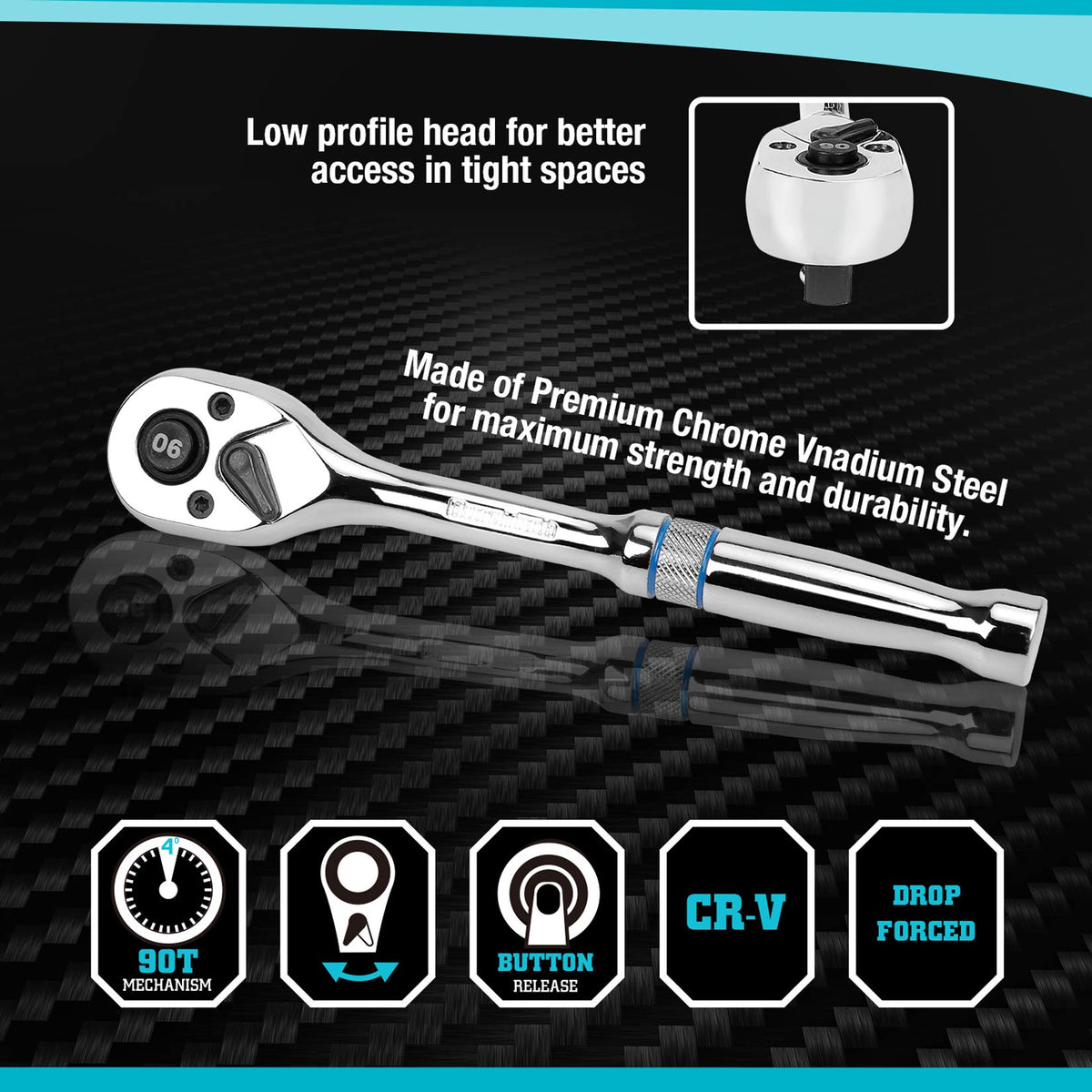 DURATECH 6-inch extension bar extends reach under vehicles